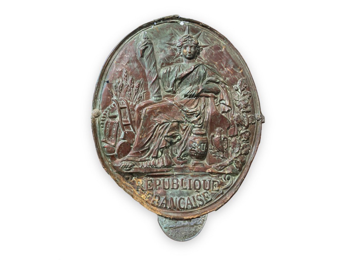 Enseigne Plaque Double De Notaire République Française-photo-4