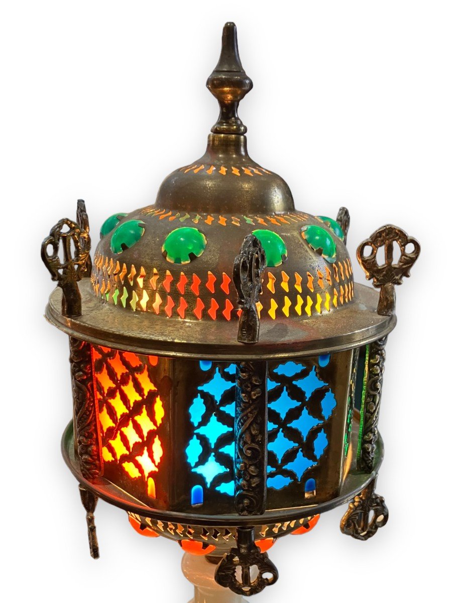 Lanterne Lampe Sur Pied Orientaliste-photo-1