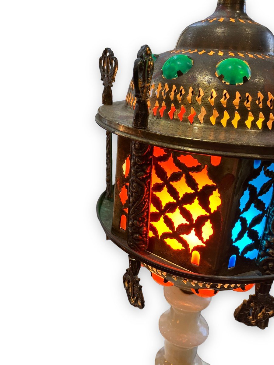 Lanterne Lampe Sur Pied Orientaliste-photo-2