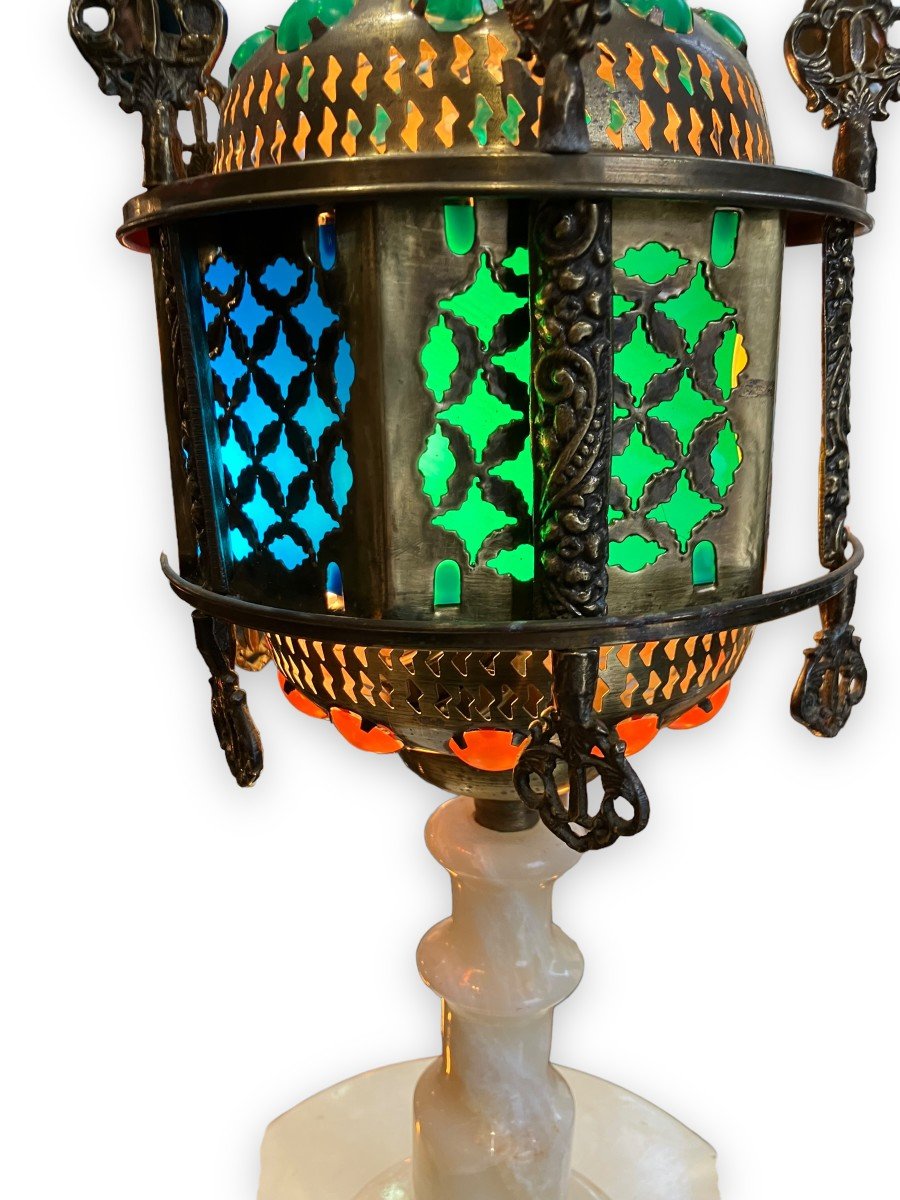 Lanterne Lampe Sur Pied Orientaliste-photo-5