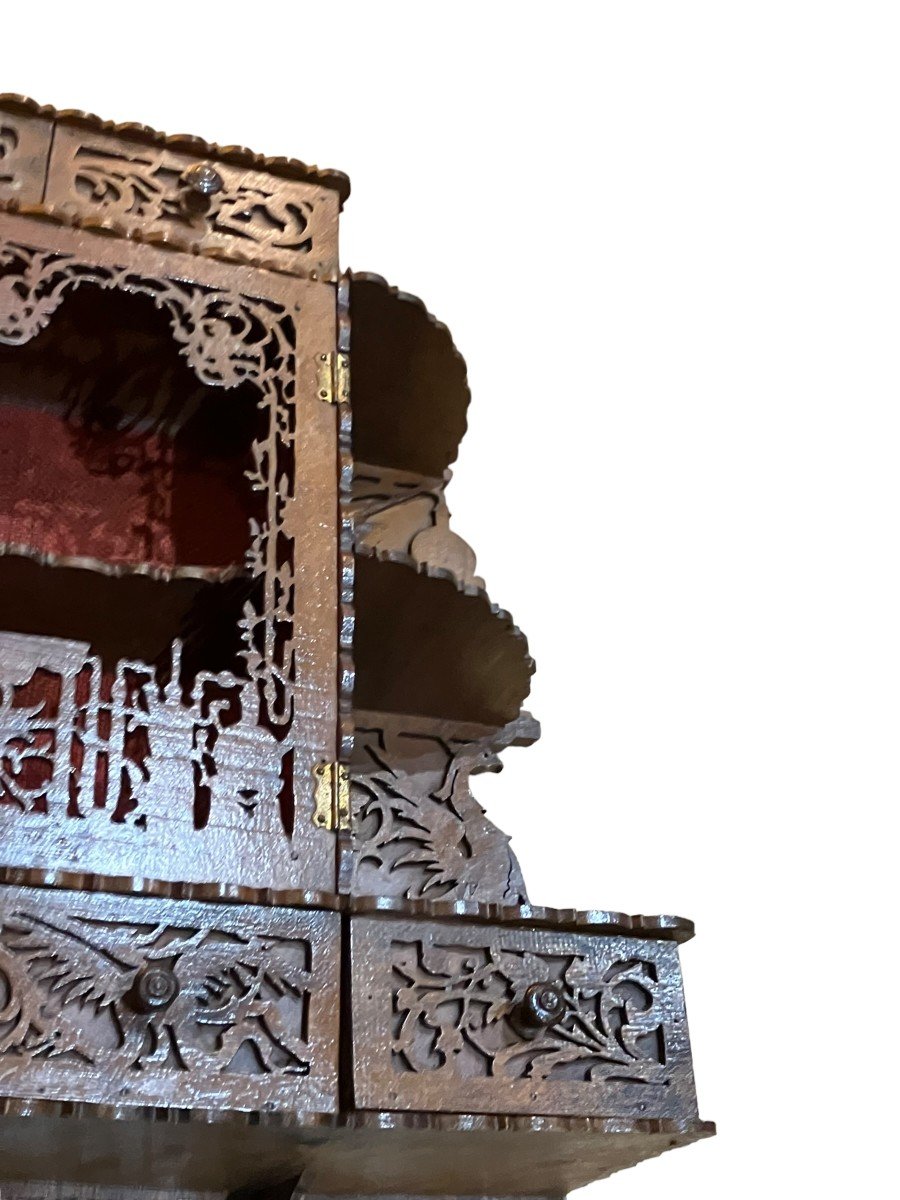 Armoire étagère à Pharmacie Asiatique En Bois Exotique-photo-4