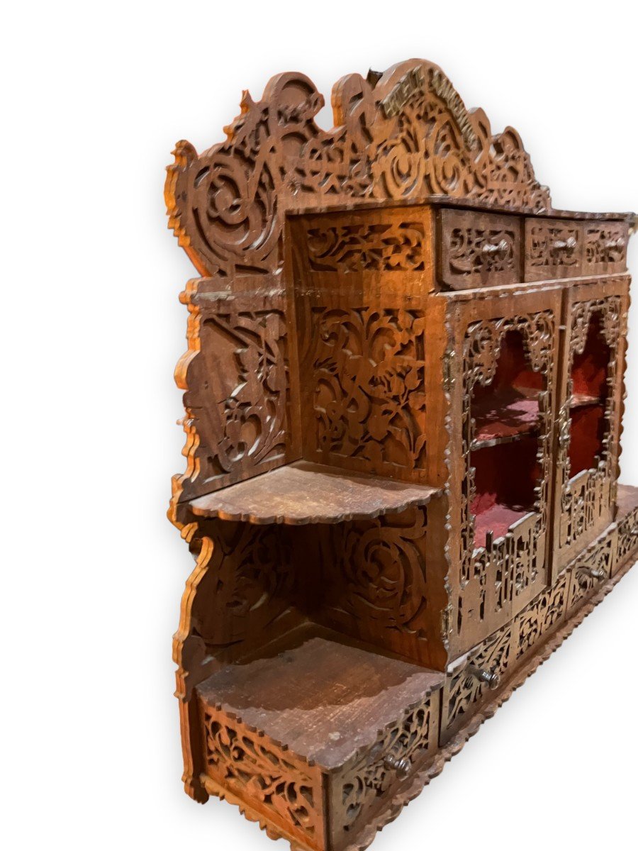 Armoire étagère à Pharmacie Asiatique En Bois Exotique-photo-2