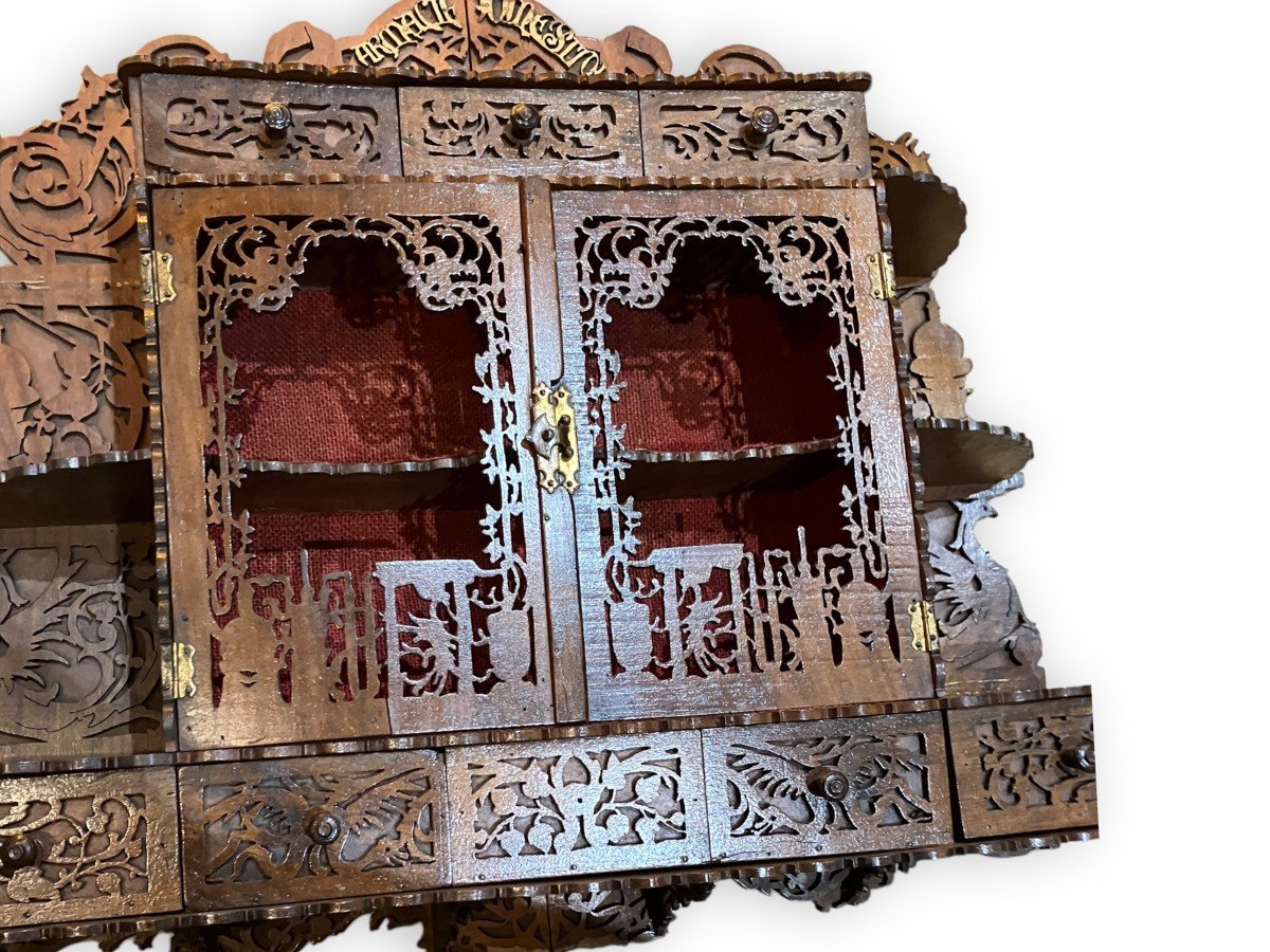 Armoire étagère à Pharmacie Asiatique En Bois Exotique-photo-7