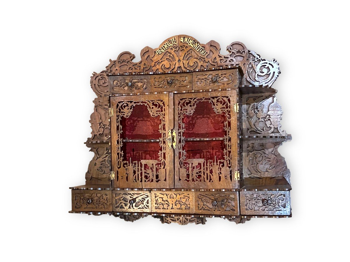 Armoire étagère à Pharmacie Asiatique En Bois Exotique