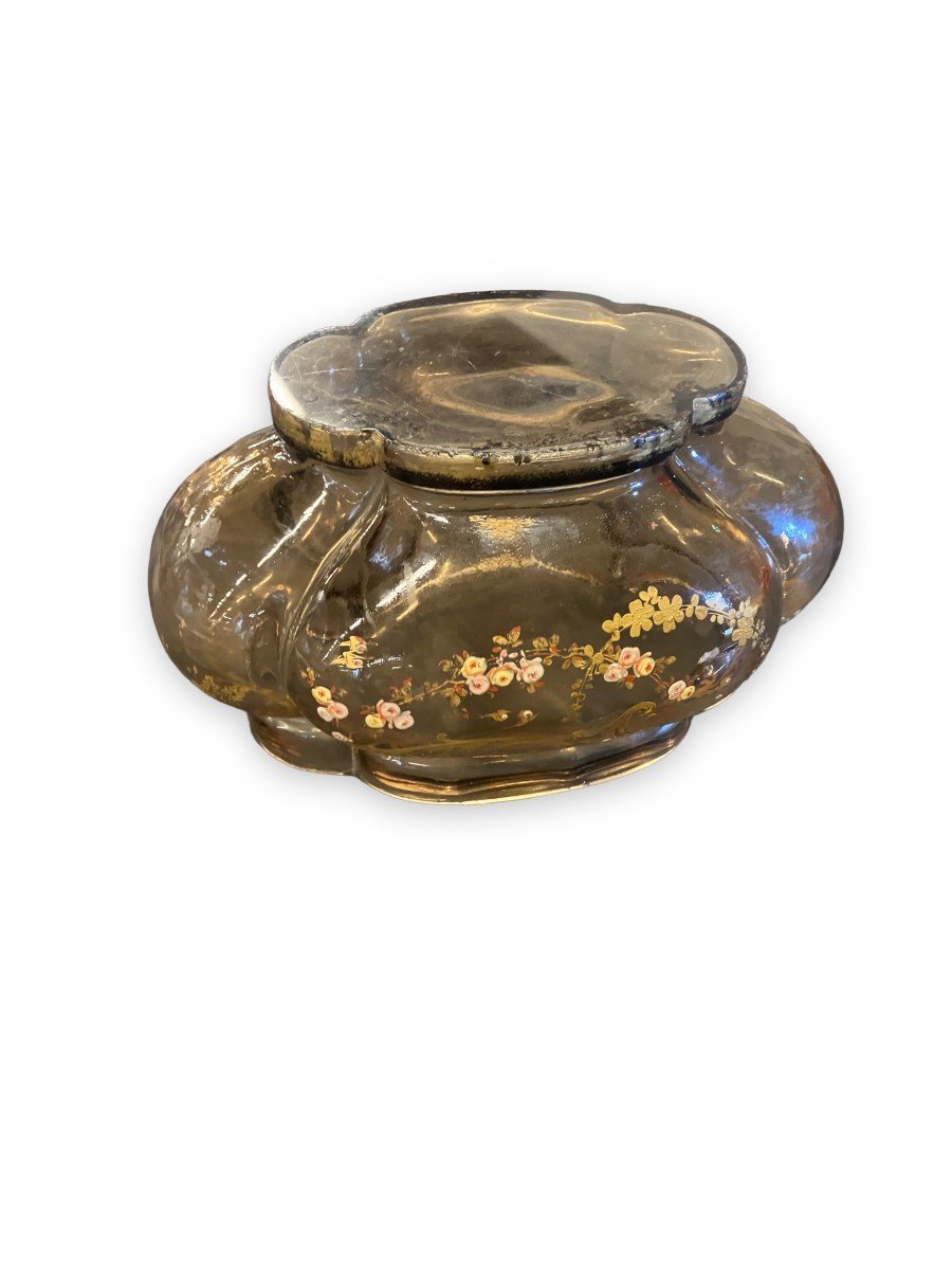 Art Nouveau Planter In Enameled Glass In The Style Of Legras-photo-3