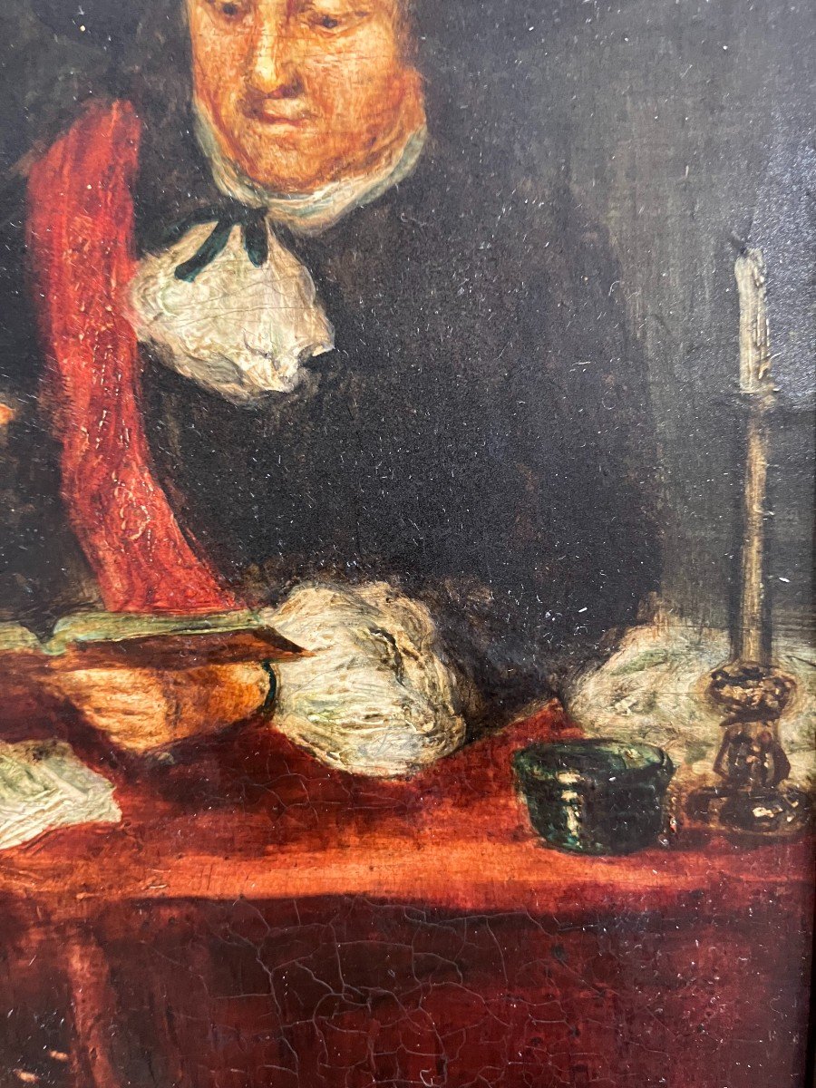 La Leçon De Musique Huile Sur Cuivre XIXeme-photo-4