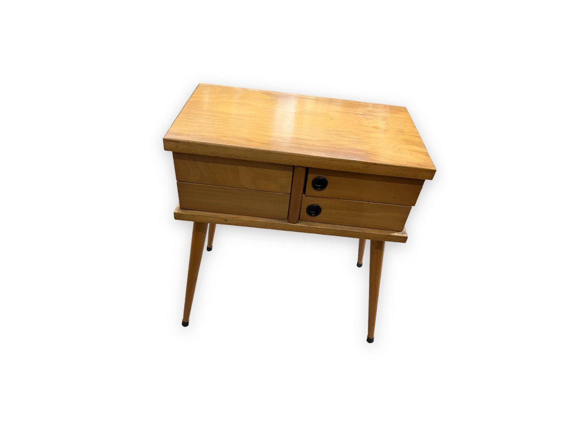 Vintage Scandinavian Worker In Light Wood-photo-5