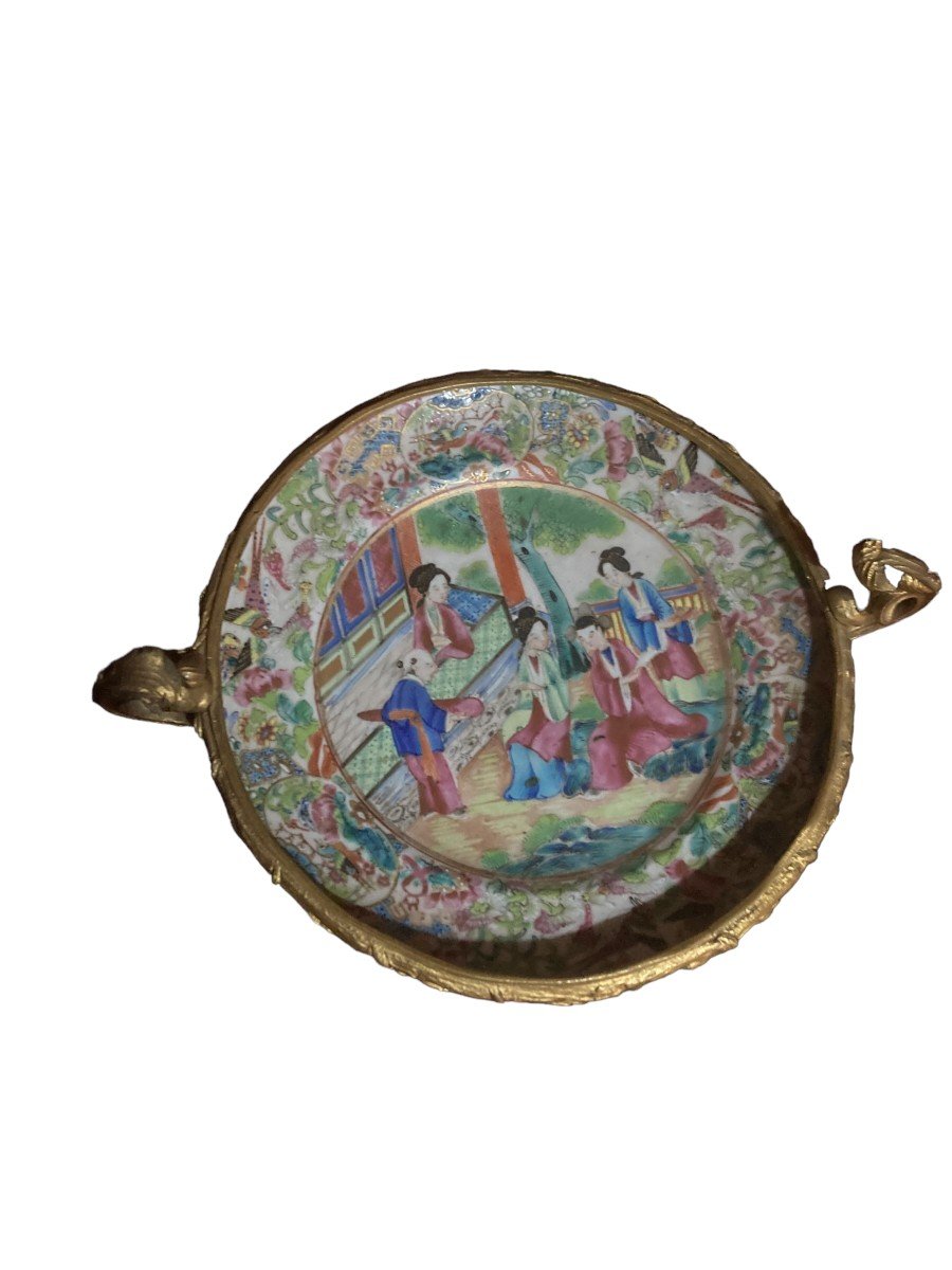 Coupe En Porcelaine De Canton Chine XIXeme-photo-3