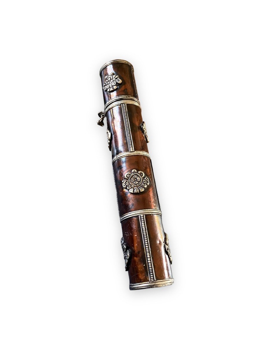 Copper Tibetan Incense Holder And Rollers