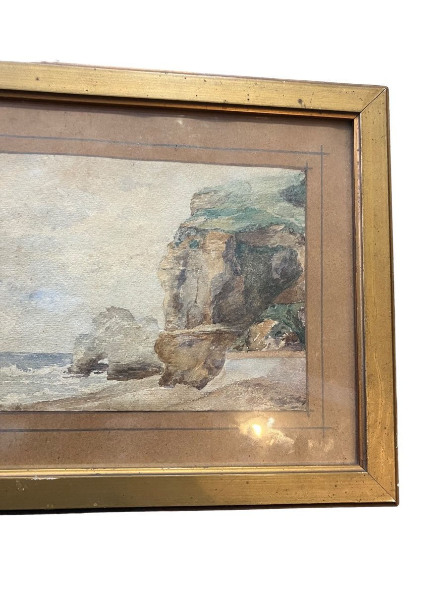 Les Falaises D’etretat Aquarelle Par Hélène Amamieux-photo-5