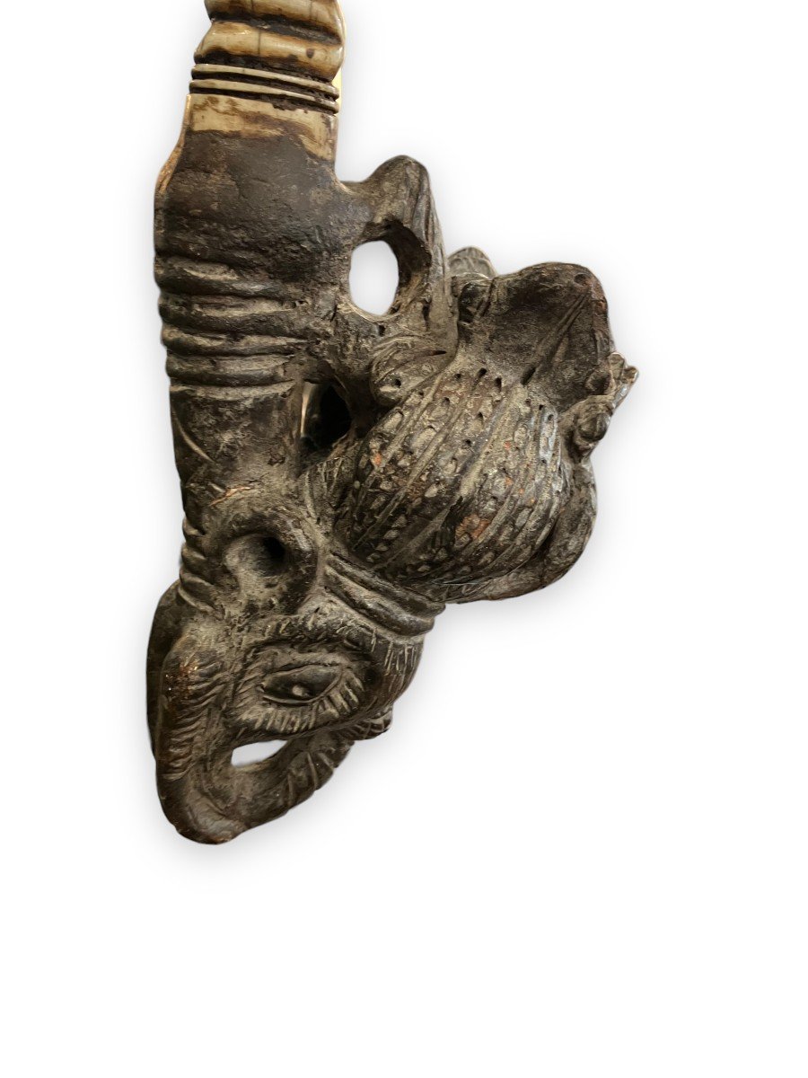Ceremonial Or Dignitary Elephant Pipe Africa Bamoun People-photo-1
