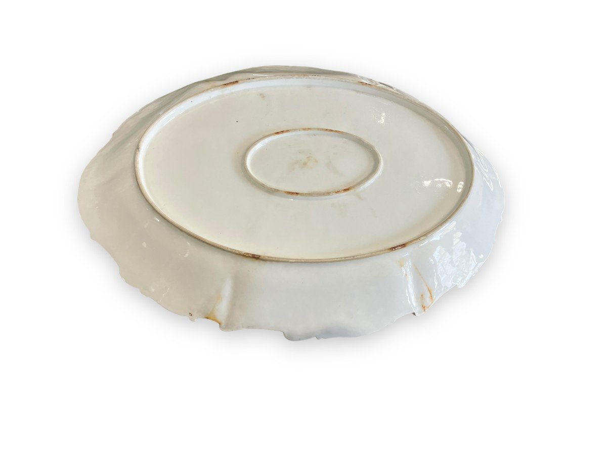 Important Plat En Porcelaine Peinte Scène Lacustre signé GAITAUD-photo-2