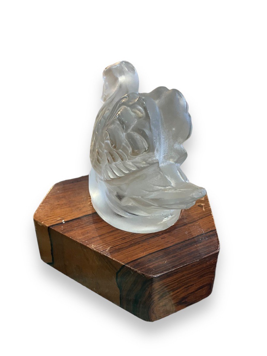 Cygne Art Deco En Verre Moulé Par Louis Prodhon Paris-photo-1
