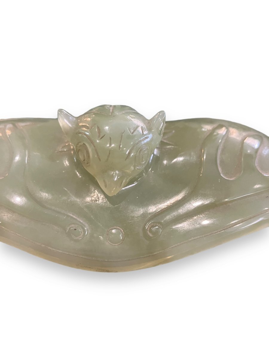 Brûle Parfum tripode En Serpentine Motif Chauve Souris-photo-8