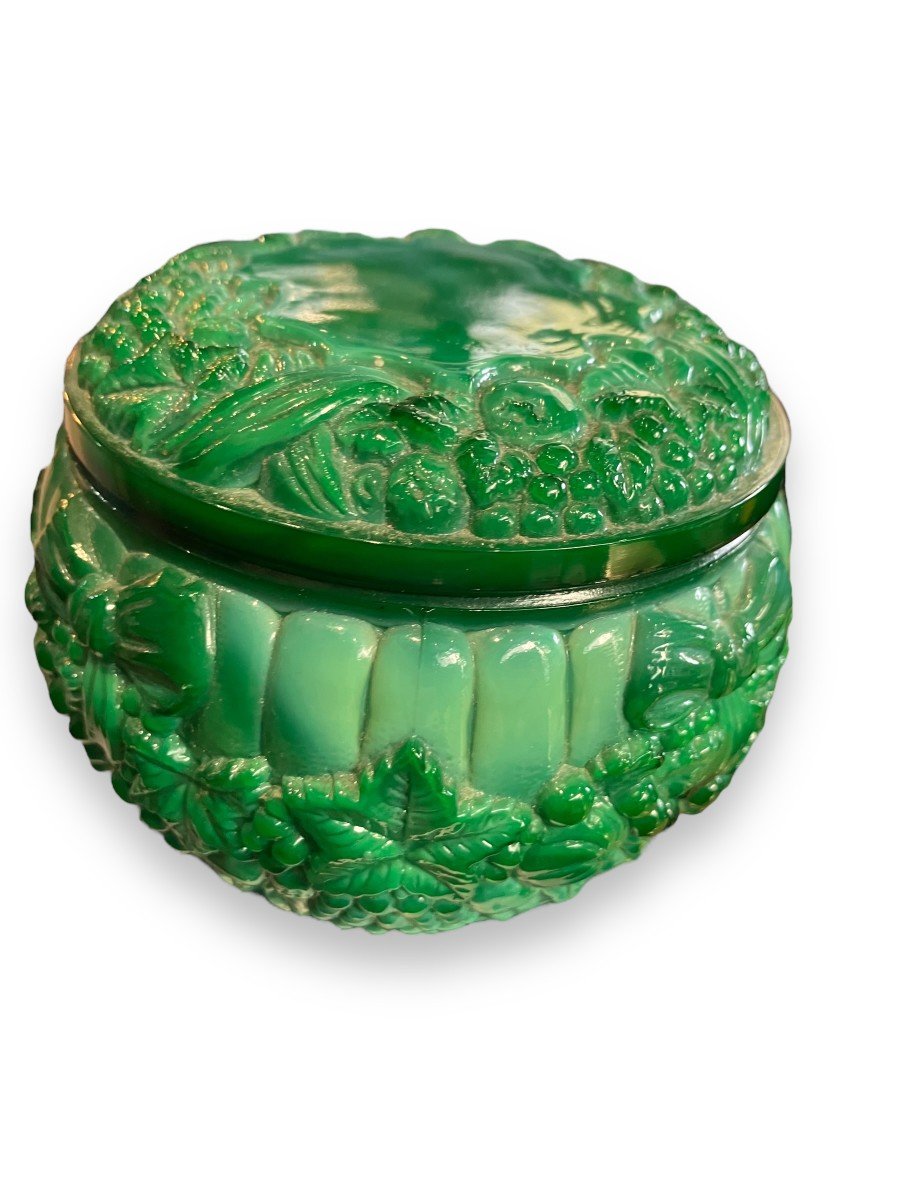 Heinrich Hoffman - Boîte à Bijoux En Verre Moulé Couleur Malachite-photo-7
