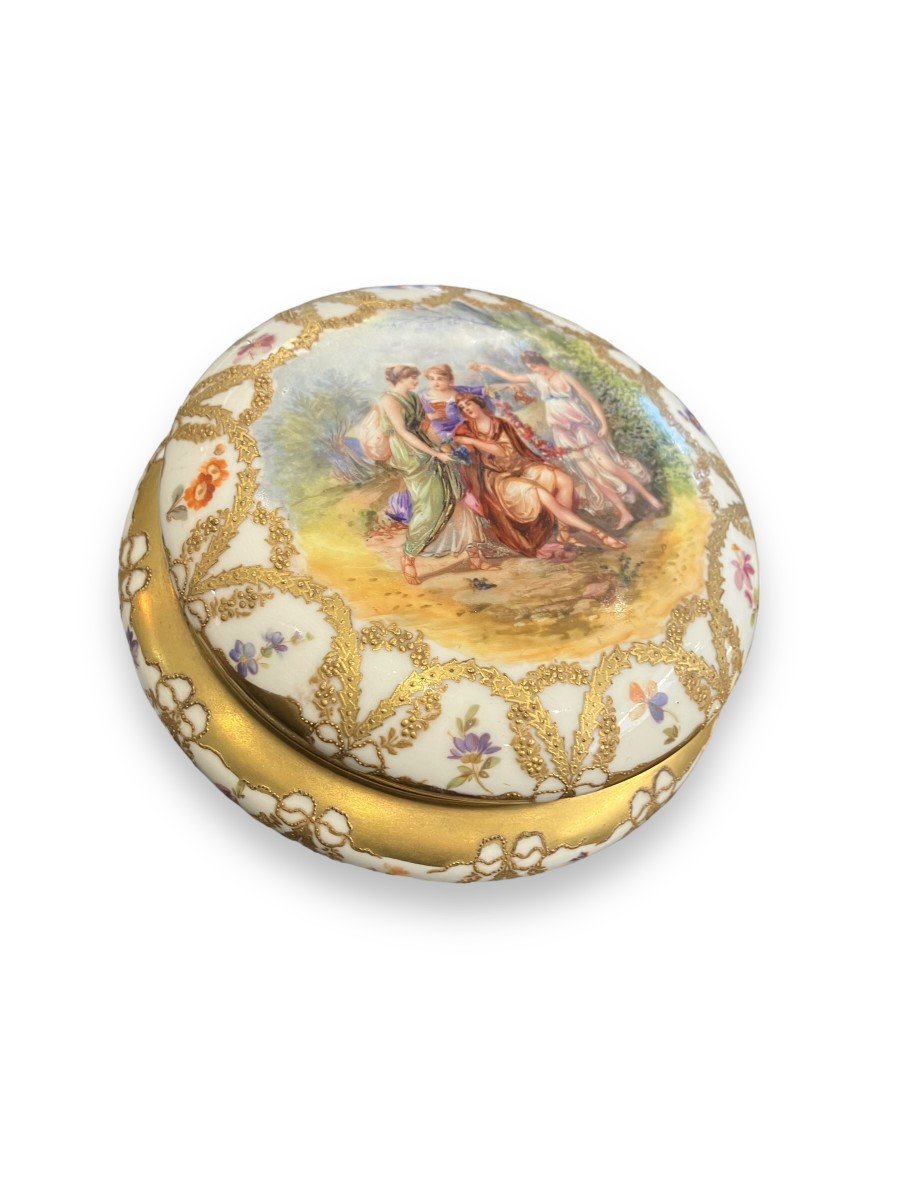 Jewelery Box In Painted And Gilded Porcelain Golse For Limoges-photo-7