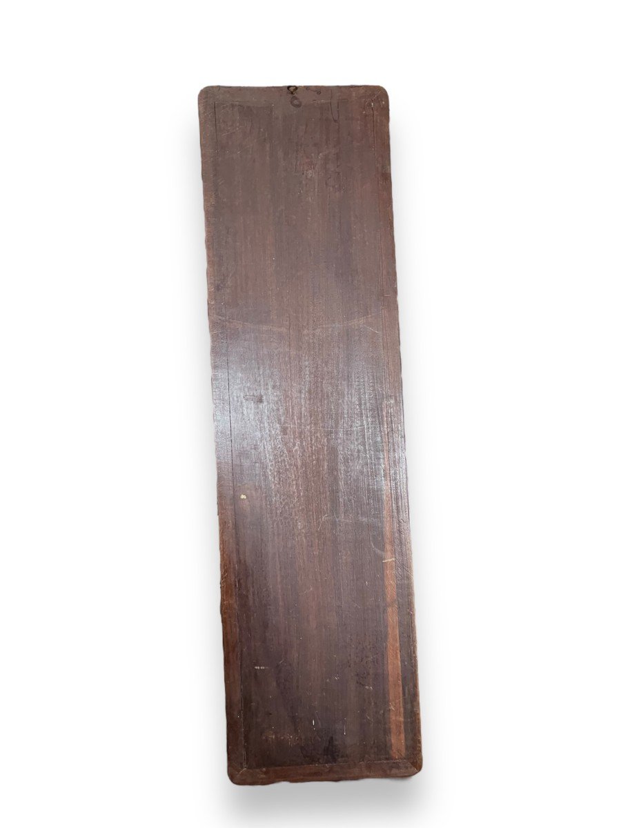 Panneau XIXeme Indochinois En Bois De Rose Burgauté De Nacre-photo-2