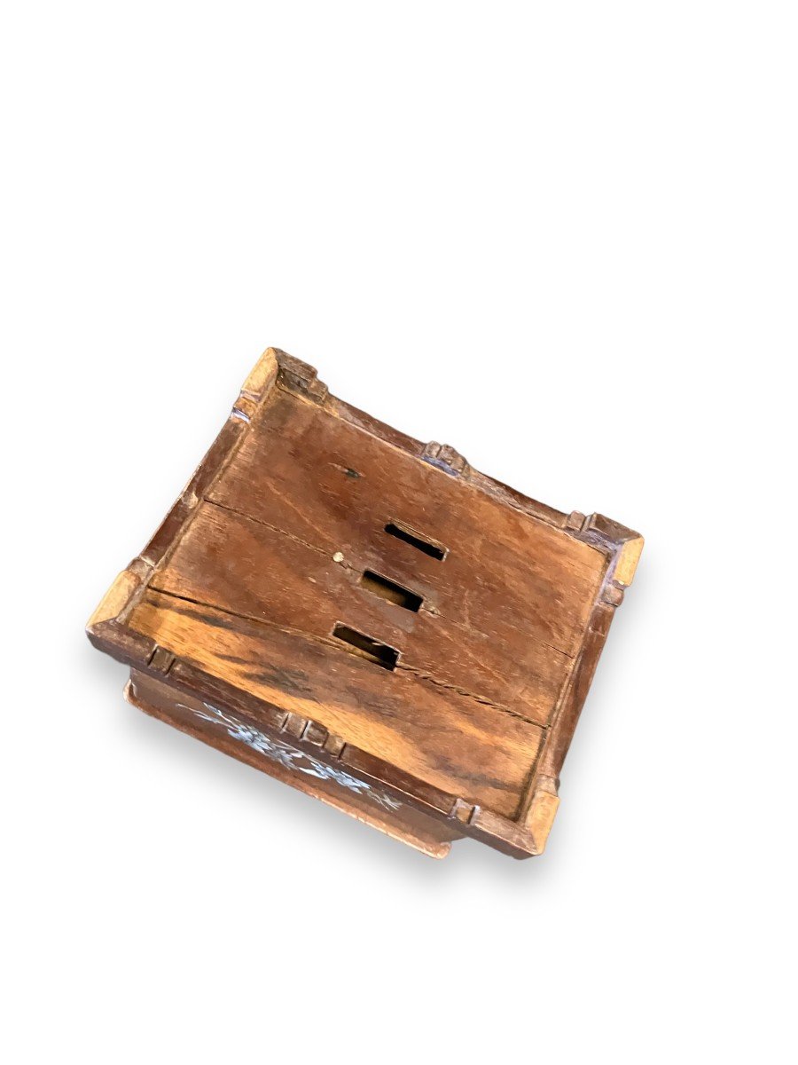 Cigarette Tobacco Box In Rosewood And Mother Of Pearl-photo-2