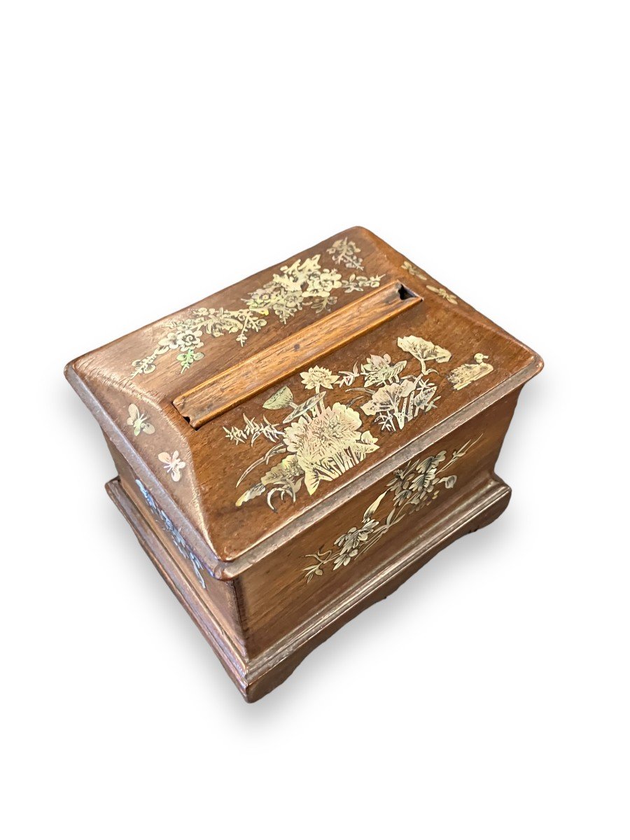Cigarette Tobacco Box In Rosewood And Mother Of Pearl