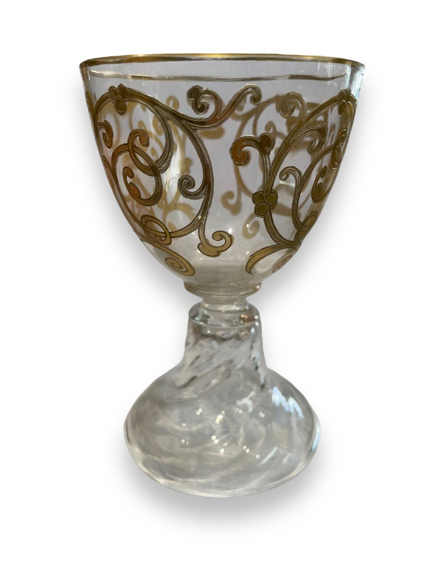Verre à Eau Doré En Cristal De Saint-louis Modèle Cluny-photo-2