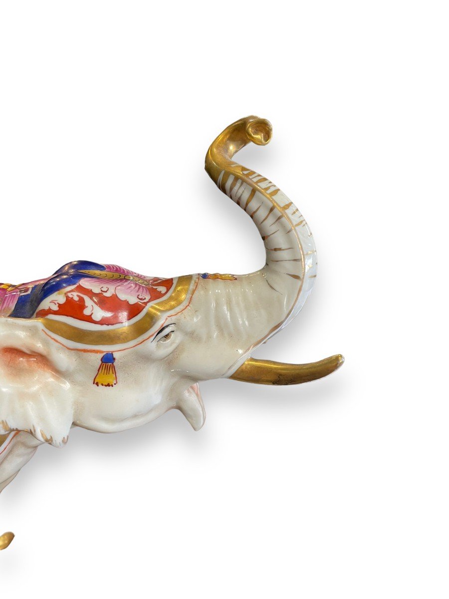 Polychrome Porcelain Elephant From Capodimonte-photo-2