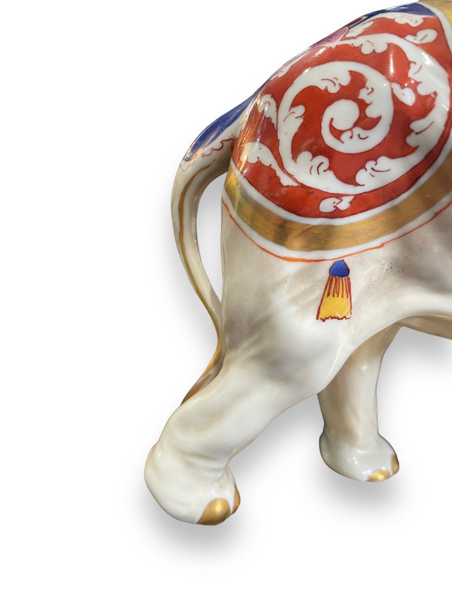 Polychrome Porcelain Elephant From Capodimonte-photo-3