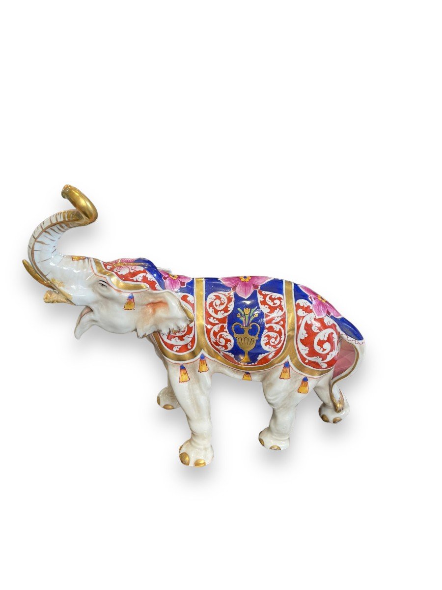 Polychrome Porcelain Elephant From Capodimonte-photo-6