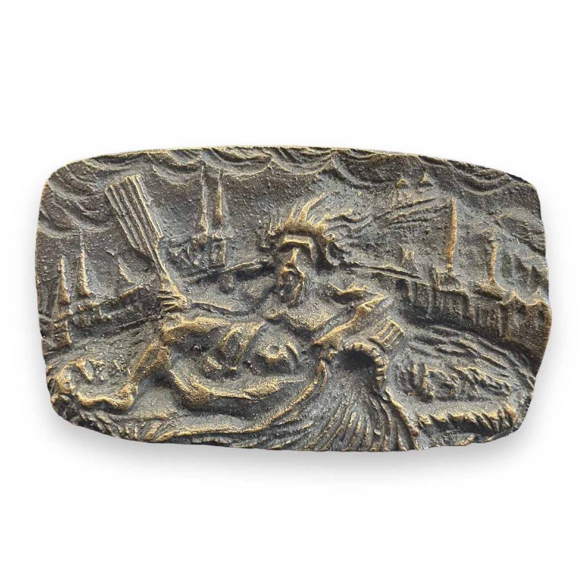 Bronze Paperweight Allegory Of The River