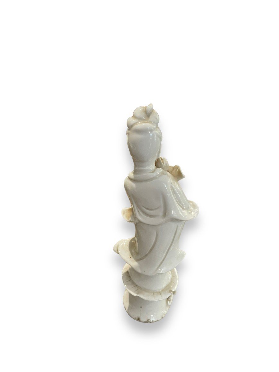 Guan Yin Porcelain Subject Guanyin Lotus Flower-photo-2