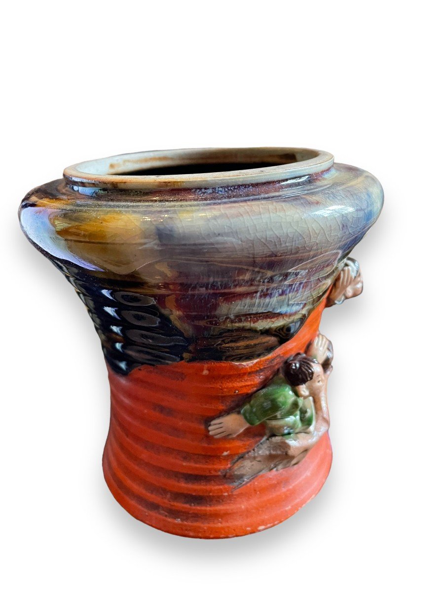 Vase En Porcelaine Sumida Gawa Période Taishō Japon-photo-3