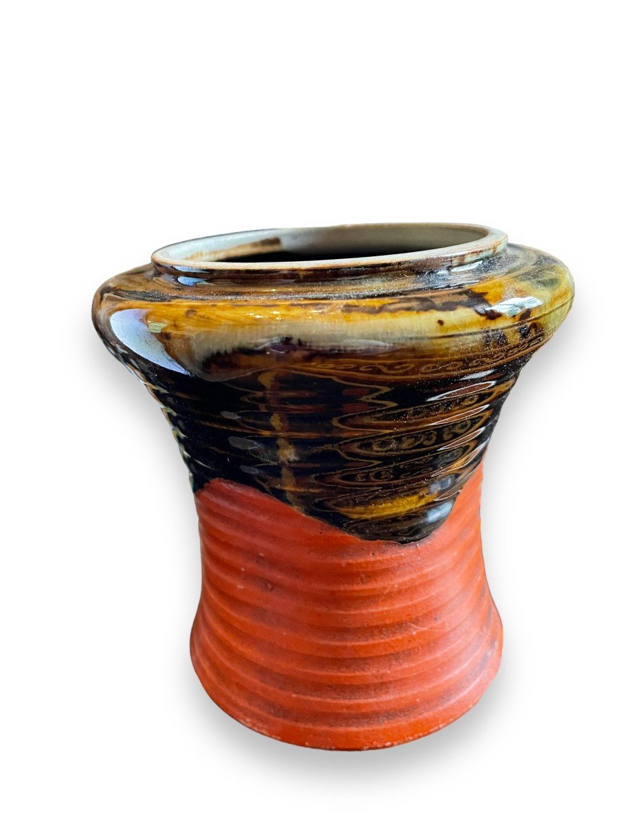 Vase En Porcelaine Sumida Gawa Période Taishō Japon-photo-1