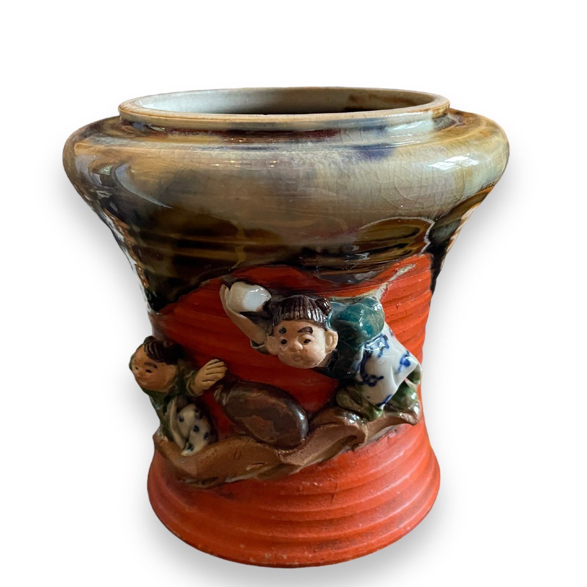 Vase En Porcelaine Sumida Gawa Période Taishō Japon