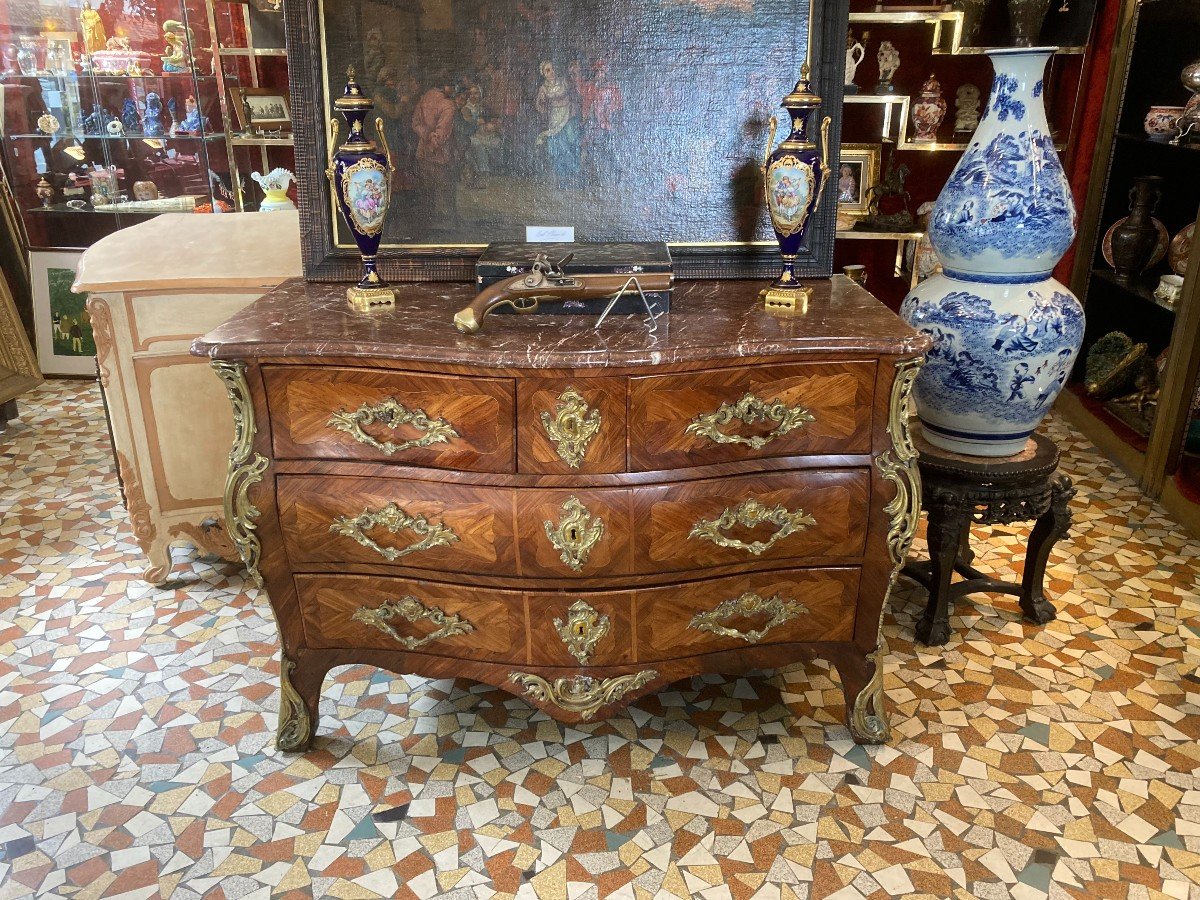 Commode époque  XVIII Eme Louis XV Régence-photo-2