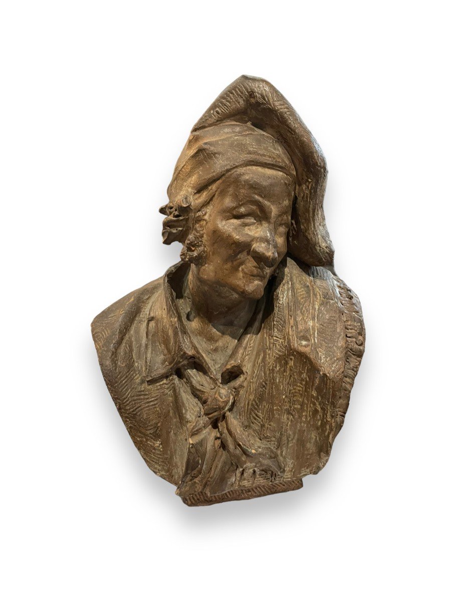 Terracotta Bust XIXth Voltaire?-photo-5