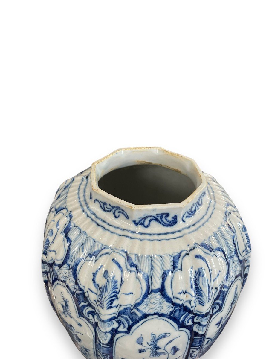 Important Covered Vase In Earthenware From Delft Nineteenth-photo-7