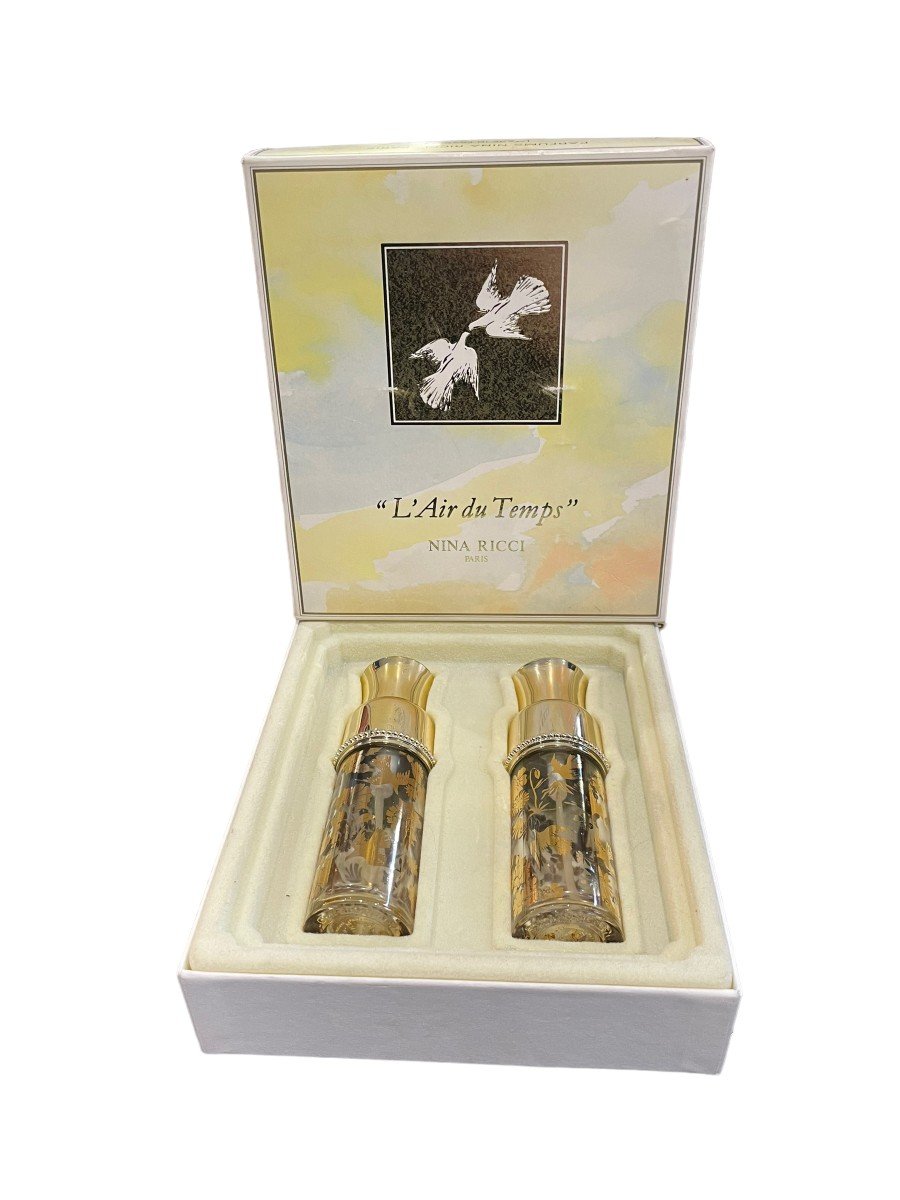 Pair Of Flasks l'Air Du Temps Nina Ricci In Their Box-photo-8