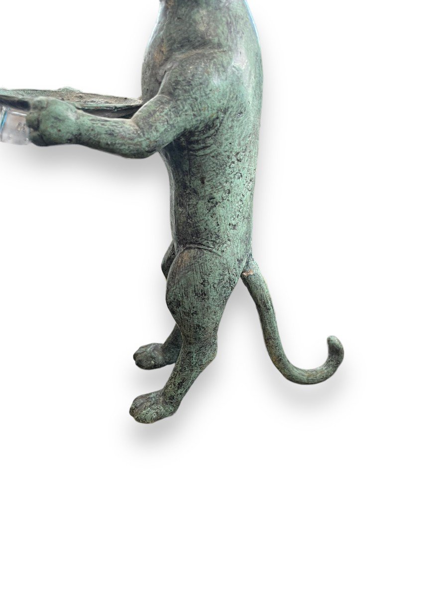 Cat Butler Metal Sculpture After Diego Giacometti-photo-2