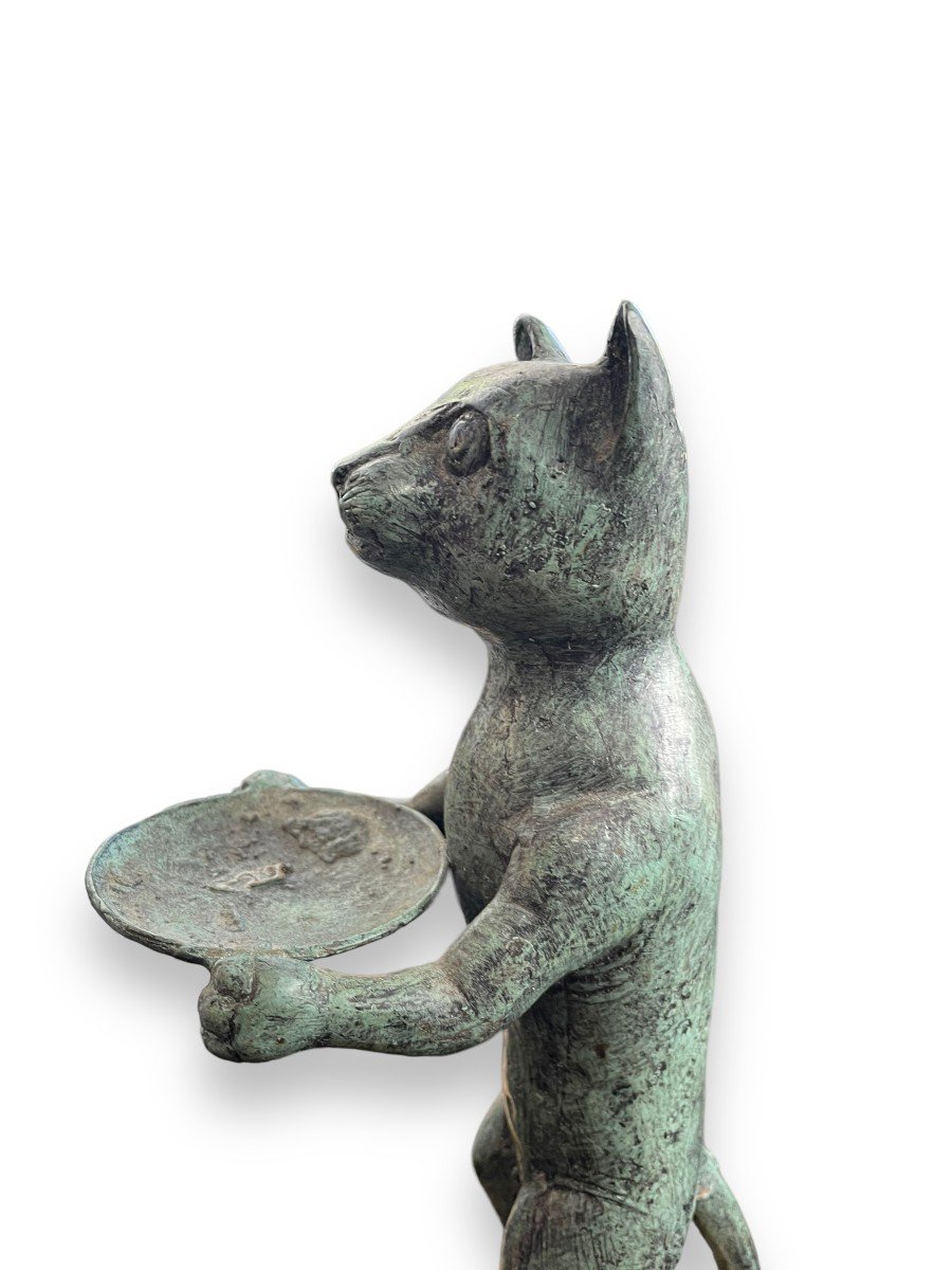 Cat Butler Metal Sculpture After Diego Giacometti-photo-3
