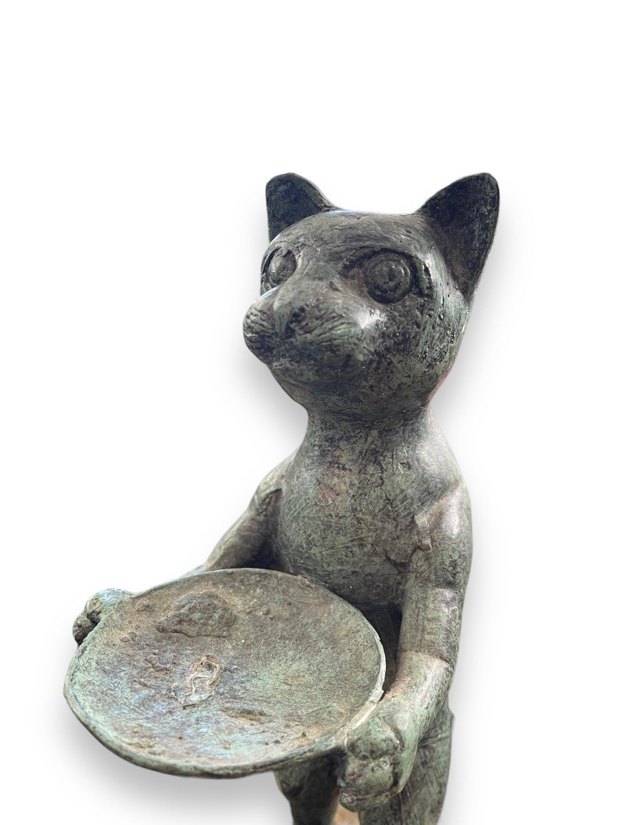 Cat Butler Metal Sculpture After Diego Giacometti-photo-4