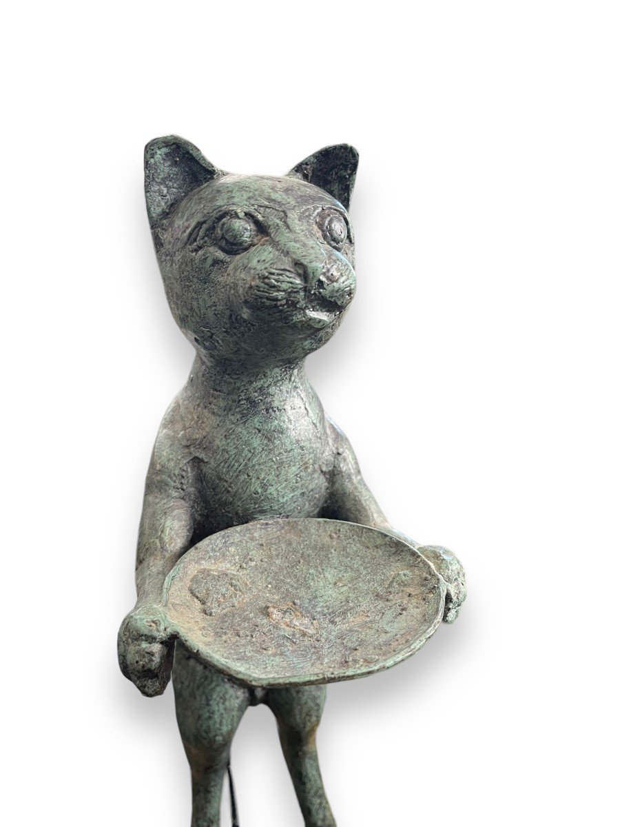 Cat Butler Metal Sculpture After Diego Giacometti-photo-4