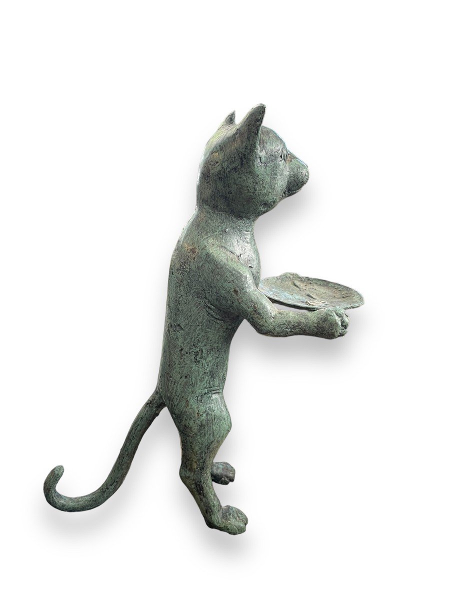 Cat Butler Metal Sculpture After Diego Giacometti-photo-5