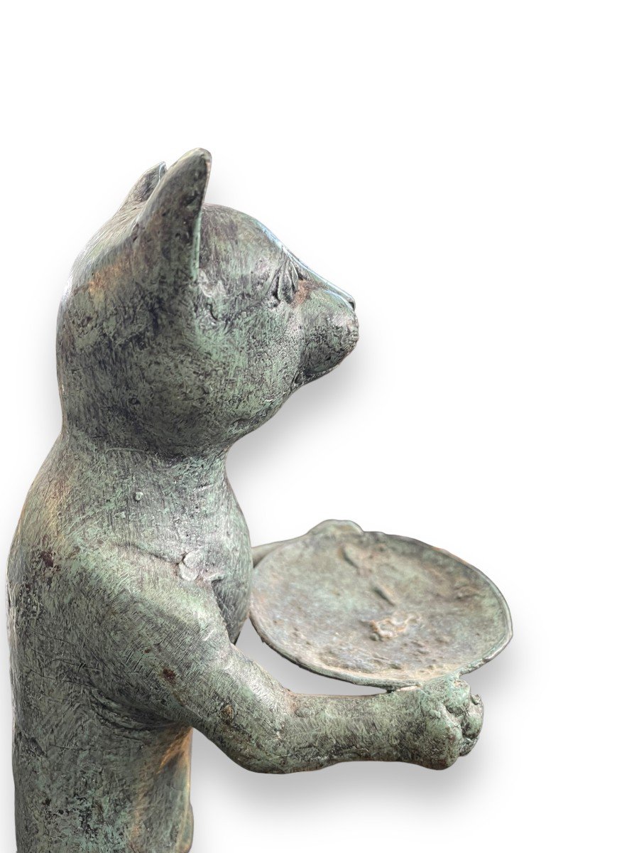 Cat Butler Metal Sculpture After Diego Giacometti-photo-6