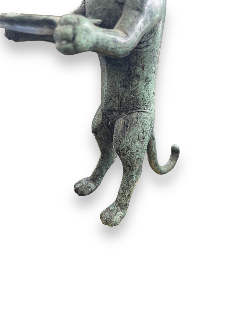 Cat Butler Metal Sculpture After Diego Giacometti-photo-7