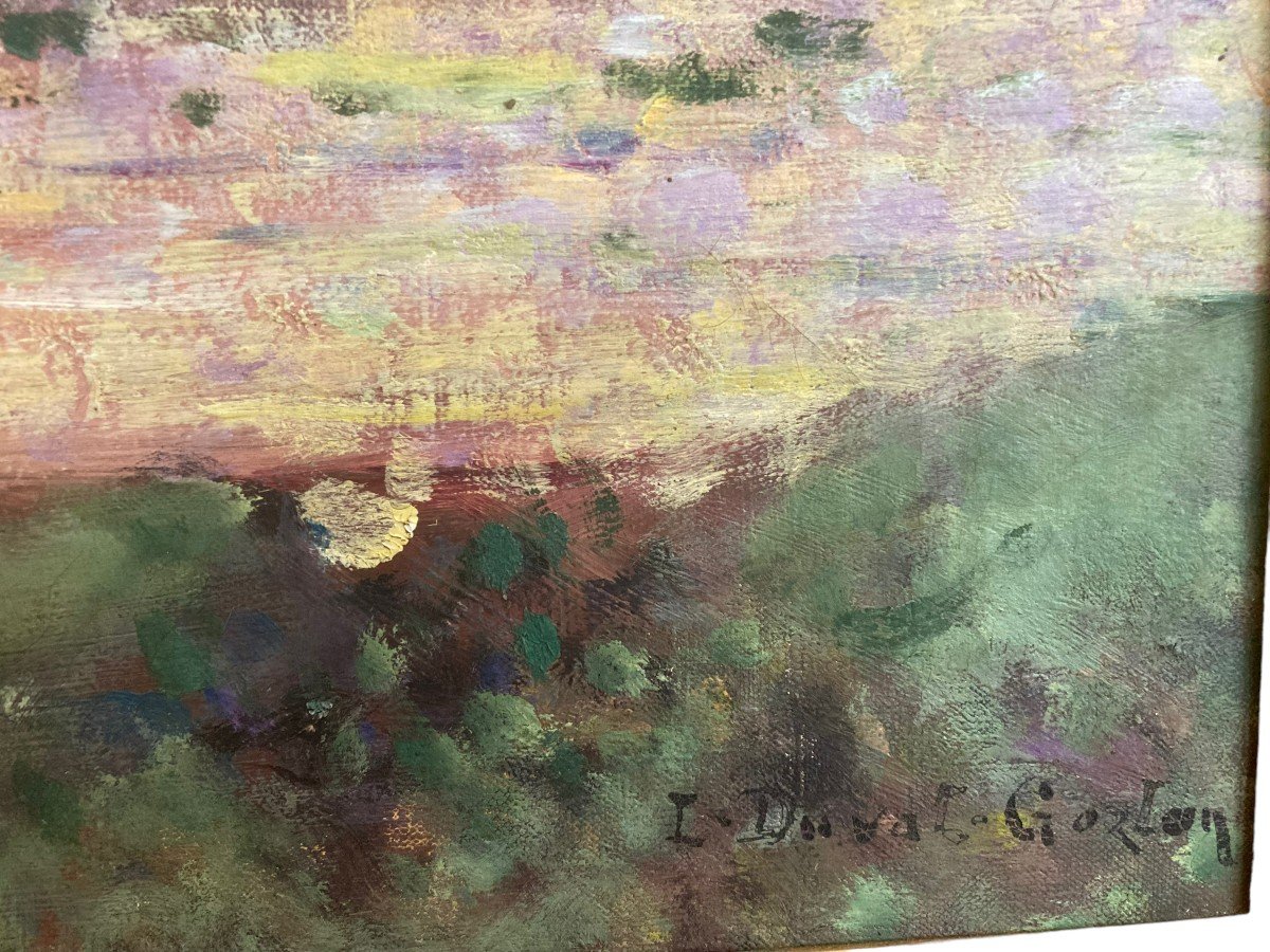 Paysage Maritime Bord De Mer Huile Sur Toile Par L. Duval Gozlan-photo-4