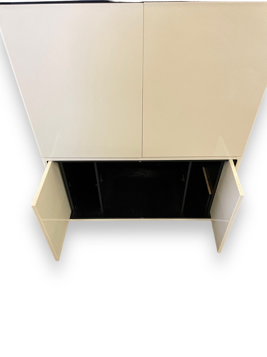 White Lacquered Wood Cabinet By David Lange-photo-3