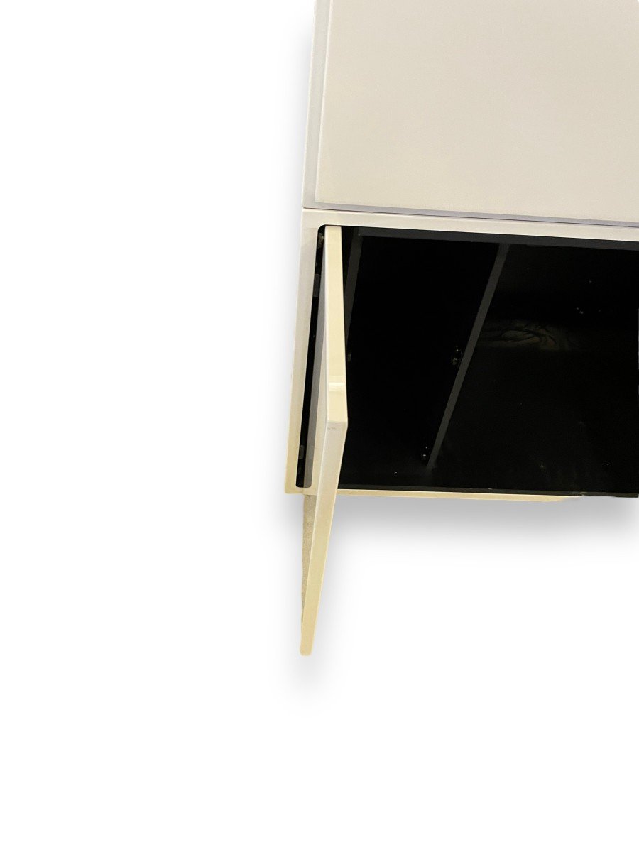 White Lacquered Wood Cabinet By David Lange-photo-4