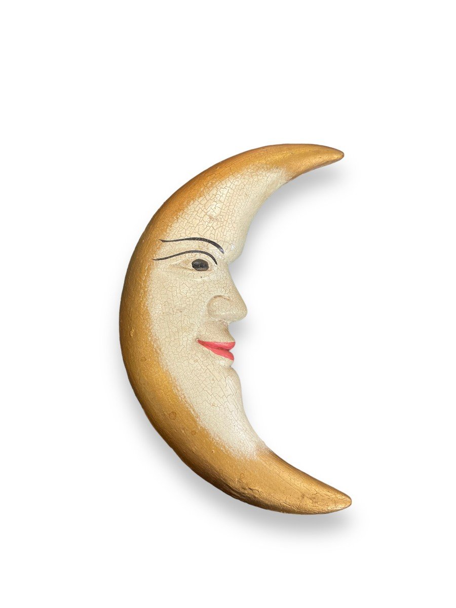 Large Decorative Crescent Moon In The Taste Of Méliès-photo-3
