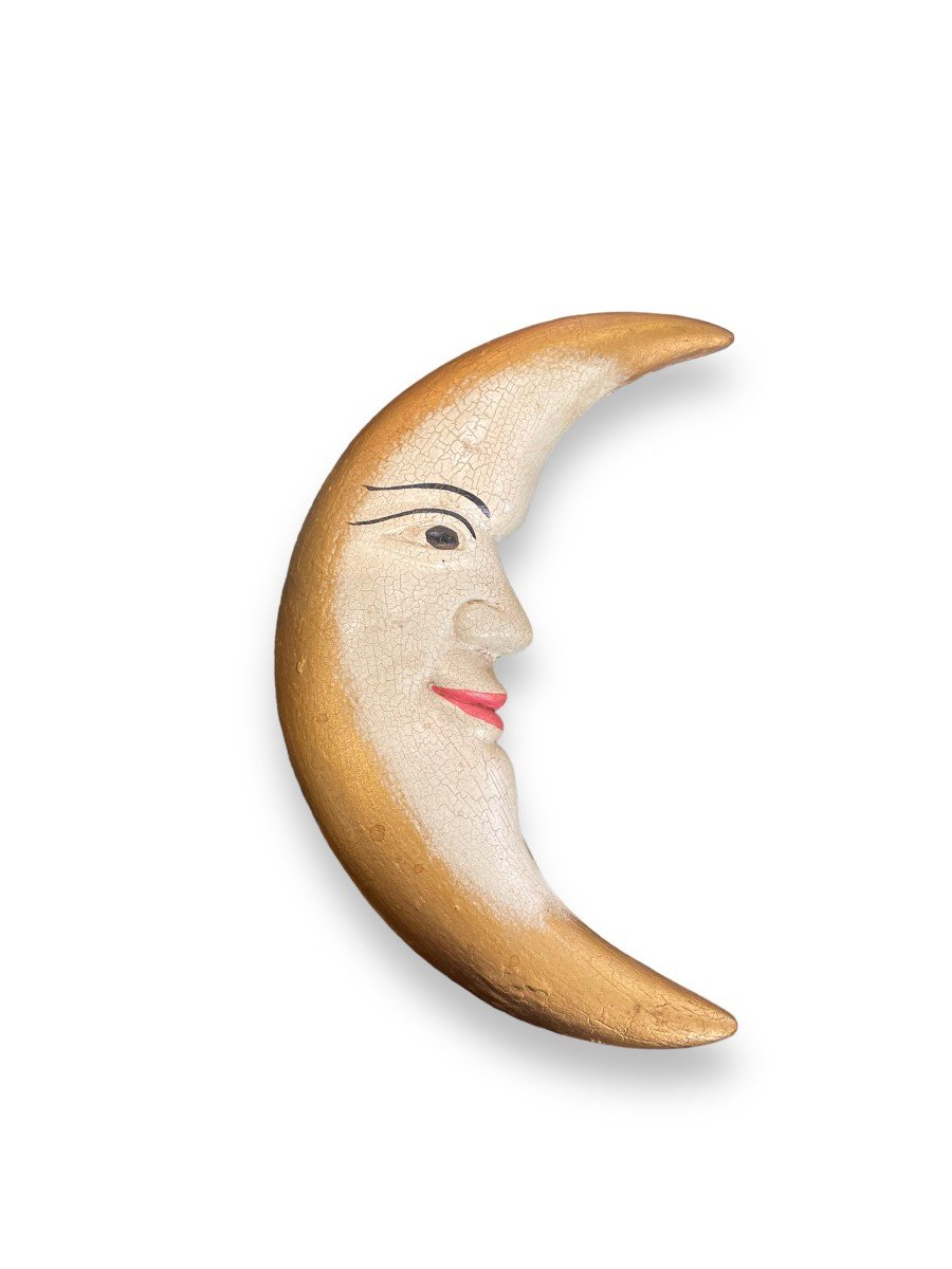 Large Decorative Crescent Moon In The Taste Of Méliès-photo-3