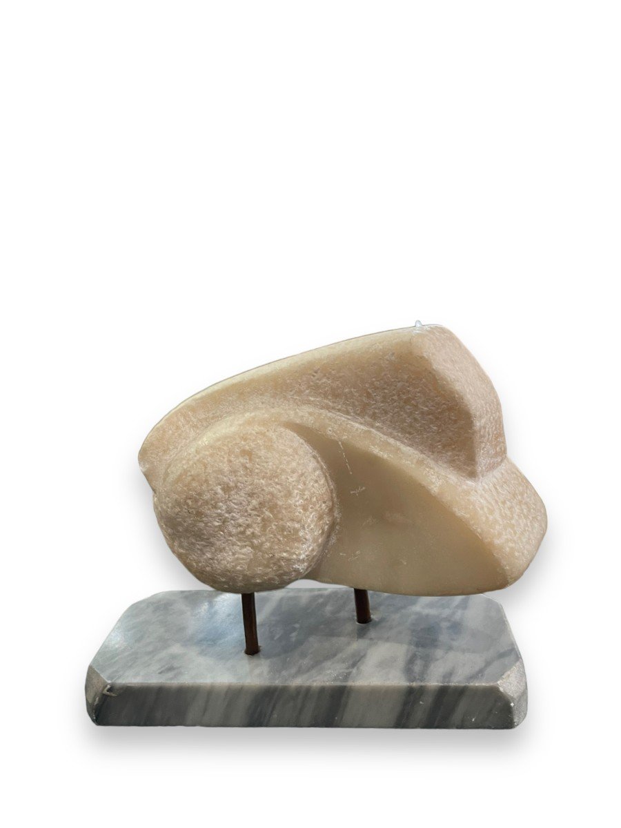 Sculpture Moderniste En Marbre suiveur de BRANCUSI-photo-7