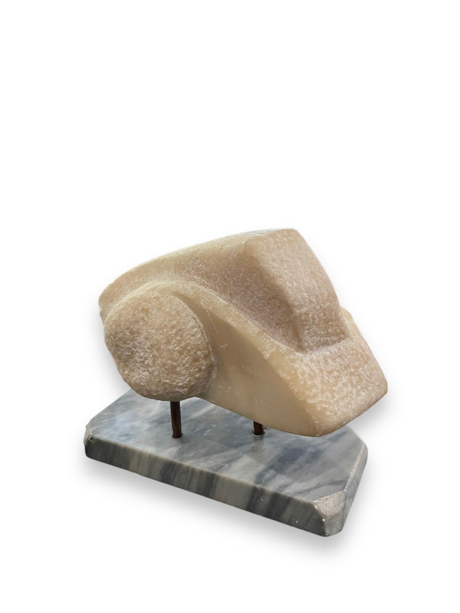 Sculpture Moderniste En Marbre suiveur de BRANCUSI-photo-8